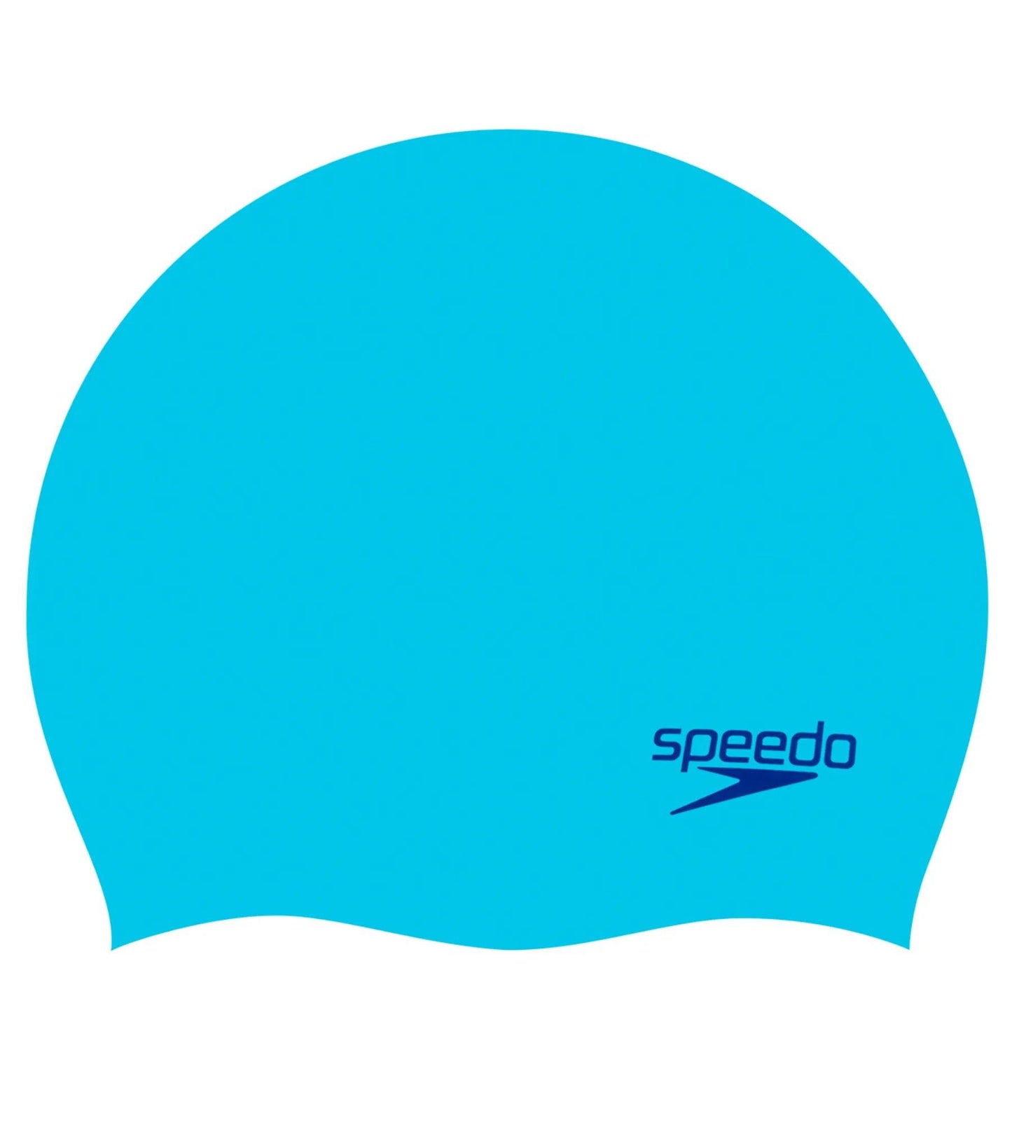 Unisex Kids Moulded Silicon Chlorine Resistant Swim Cap For Boys and Girls - Blue