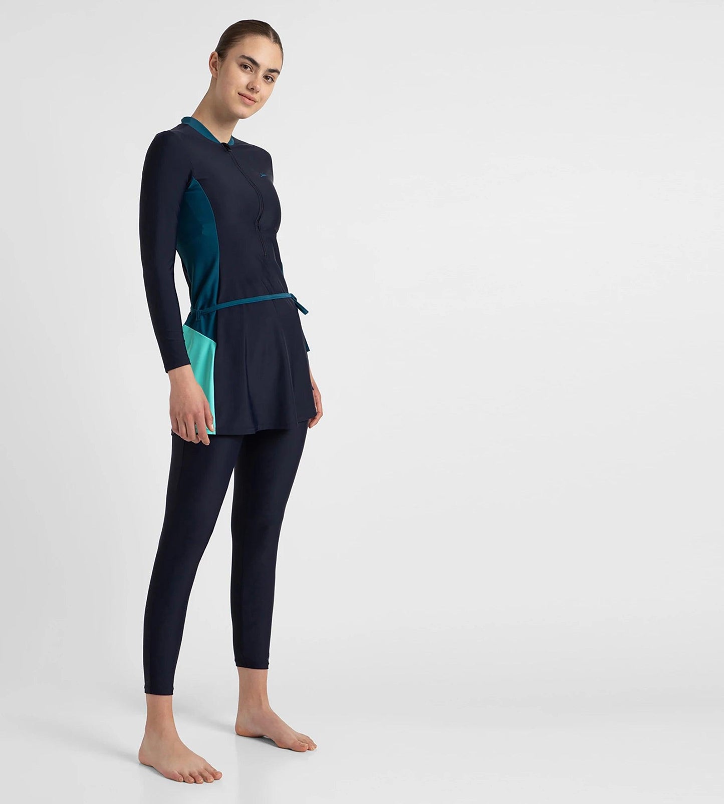 Women's Endurance10 Two Piece Closedback Full Body Suit - True Navy, Dark Teal & Arctic Glass