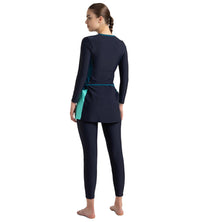 Women's Endurance10 Two Piece Closedback Full Body Suit - True Navy, Dark Teal & Arctic Glass