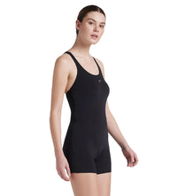 Women's Endurance+ Myrtle Racerback Legsuit Swimwear - Black & Fandango Pink