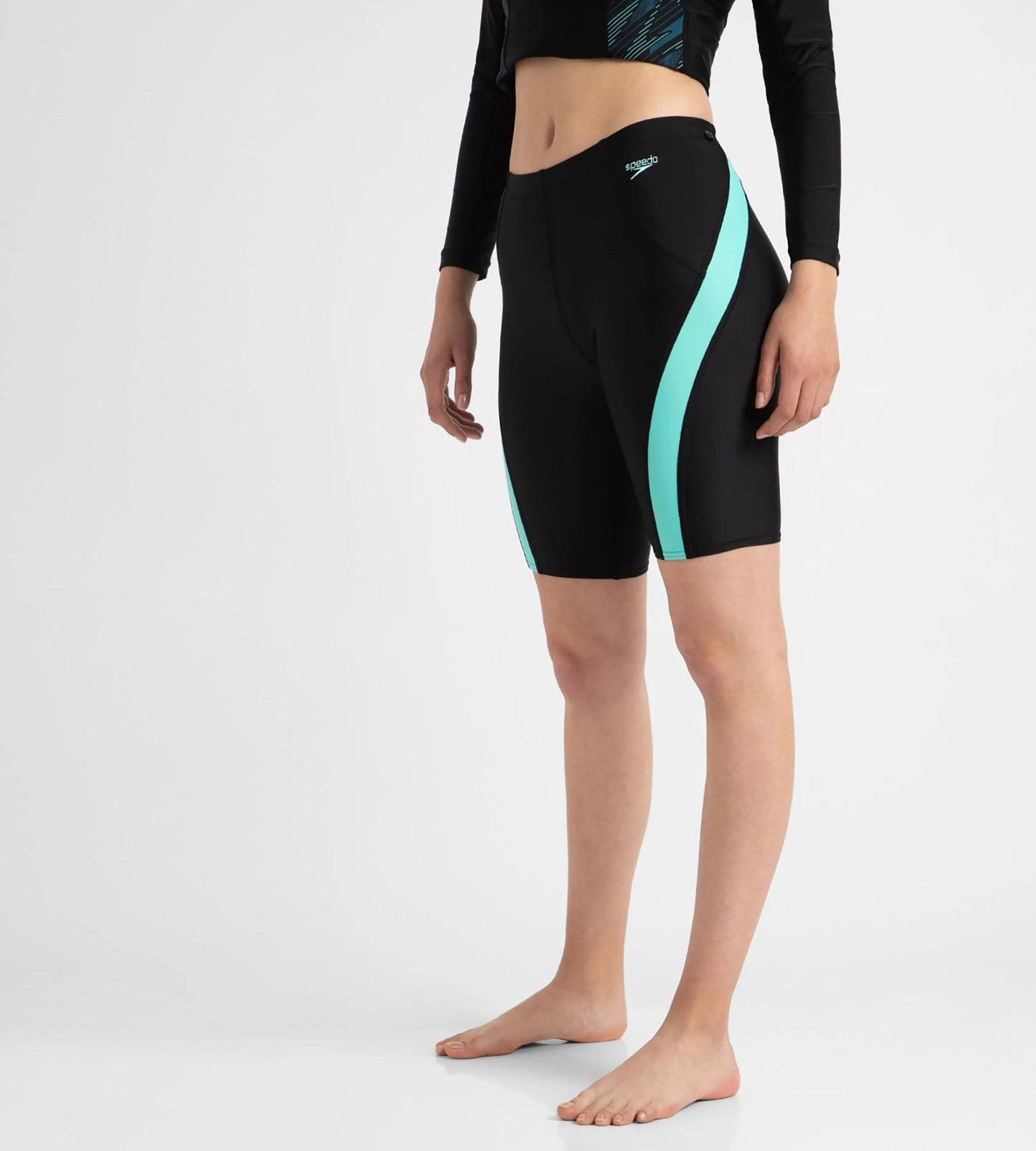 Women's Endurance10 Sport Mid Shorts - Black & Arctic Glass