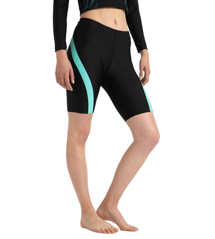 Women's Endurance10 Sport Mid Shorts - Black & Arctic Glass