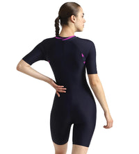 Women's Endurance10 Essential Splice Print Closedback Kneesuit - True Navy, Hapuna Blue & Diva