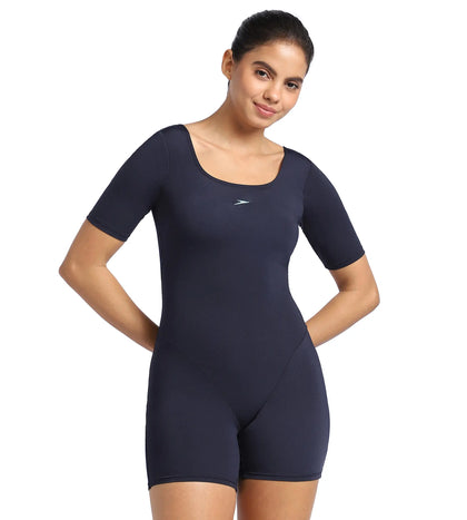 Women's Endurance+ Myrtle Legsuit Swimwear  - Truenavy  &  Marine Blue_1