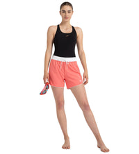 Women's 4 Way Comfort Stretch Leisure Watershorts With Side Pockets - Coral Sands & White