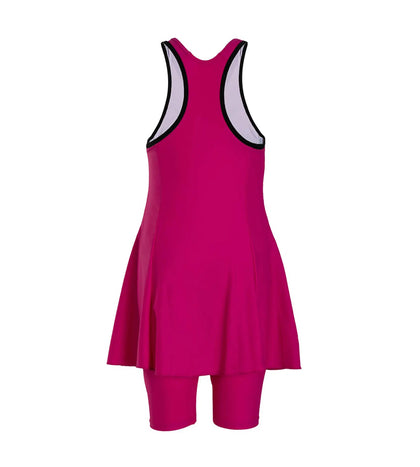 Girls Endurance 10 Racerback Swimdress - Electric Pink & Black