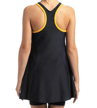 Girl's Endurance 10 Racerback Swimdress With Boyleg - True Navy & Mango