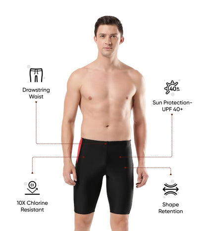 Men's Endurance 10 Dive Jammer - Black & Fed Red