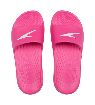 Women's Single Colour Slides - Electric Pink & White_1