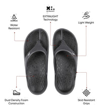 Women's Dual Colour Flip Flops - Black & Oxid Grey