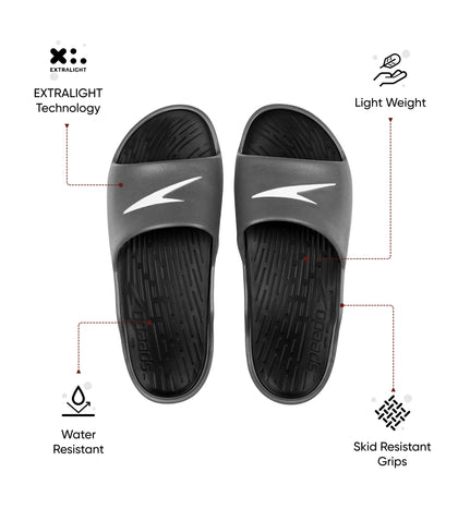 Men's Dual Colour Slides - Black & Oxid Grey