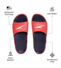 Men's Dual Colour Slides - True Navy & Fed Red