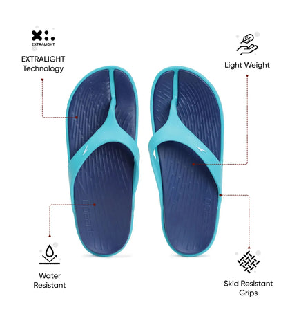 Men's Dual Colour Flip Flops - Ammonite & Aquarium