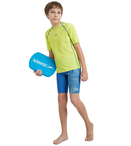 Boy's Enduraflex Short Sleeve Suntop - Lemon Drizzle & Turkish Sea