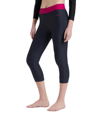 Women's Endurance 10 Contrast Swim Capri - True Navy & Berry