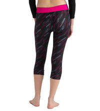 Women's Endurance 10 Hyperboom Contrast Swim Capri - Black & Electric Pink