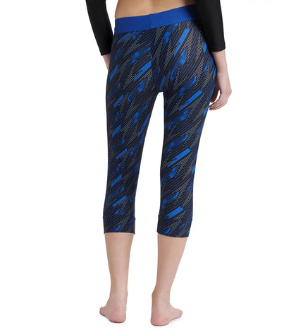 Women's Endurance 10 Hyperboom Contrast Swim Capri - True Navy & True Cobalt