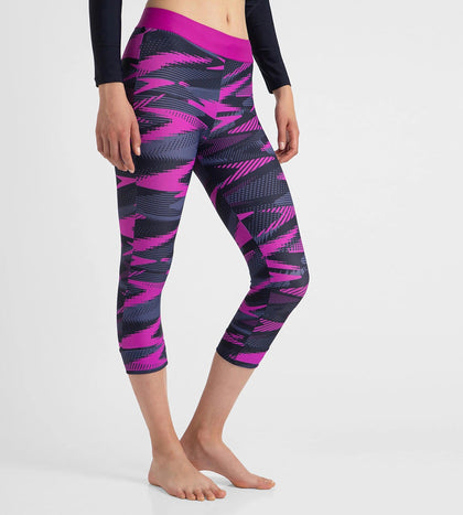 Women's Endurance10 Hyperboom Print Contrast Swim Capri - True Navy, Hapuna Blue & Diva