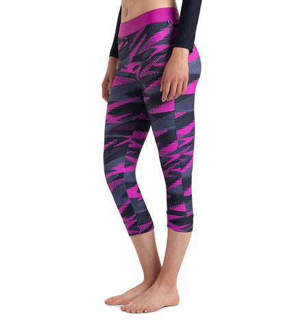 Women's Endurance10 Hyperboom Print Contrast Swim Capri - True Navy, Hapuna Blue & Diva