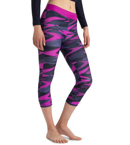 Women's Endurance10 Hyperboom Print Contrast Swim Capri - True Navy, Hapuna Blue & Diva