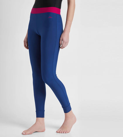 Women's Endurance 10 Solid Contrast Leggings - Ammonite & Berry