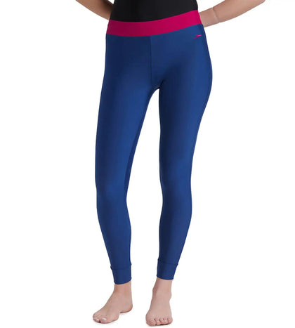 Women's Endurance 10 Solid Contrast Leggings - Ammonite & Berry