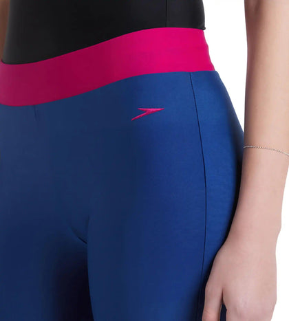 Women's Endurance 10 Solid Contrast Leggings - Ammonite & Berry