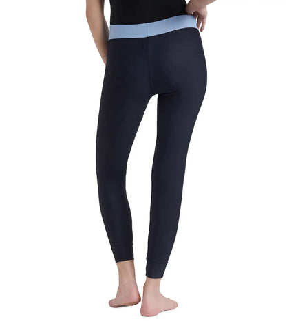 Women's Endurance 10 Solid Contrast Leggings  - True Navy & Curious Blue