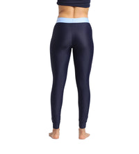 Women's Endurance Solid Contrast Leggings   - True Navy &  Curious Blue_5