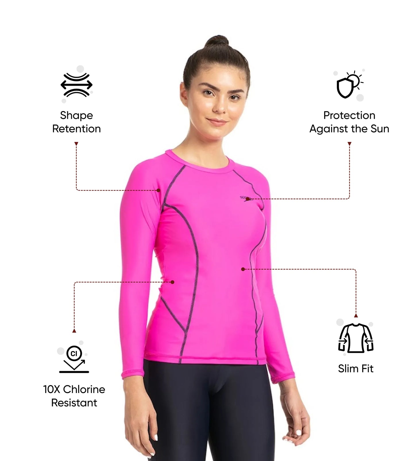 Women's Endurance 10 Long Sleeve Suntop - Ecstatic & True Navy