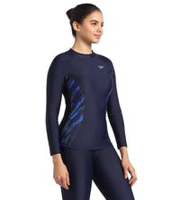 Women's Endurance Hyperboom Splice Suntop - Truenavy  &  Truecobalt_3