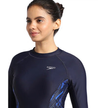 Women's Endurance Hyperboom Splice Suntop - Truenavy  &  Truecobalt_5