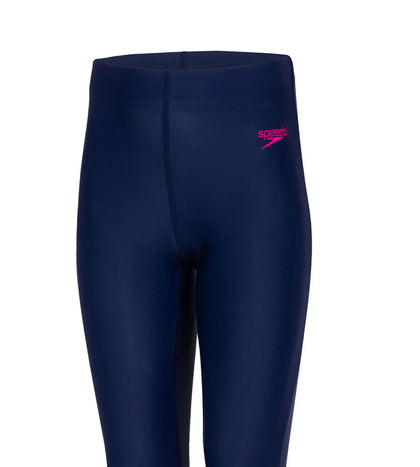 Girls Polyamid Swim Legging - Navy & Electric Pink