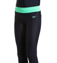 Girls Polyamide Swim Active Capri - True Navy & Green Glow