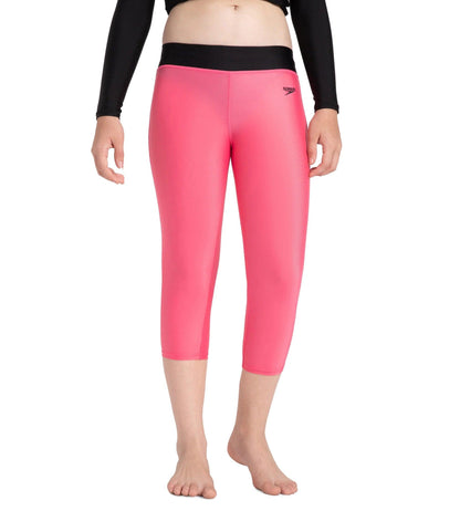 Girl's Recycled Endura Brite Active Capri - Fadango Pink & Black