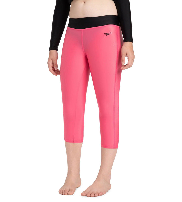 Girl's Recycled Endura Brite Active Capri - Fadango Pink & Black