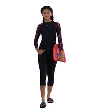 Girl's Endurance Active Capri - Truenavy & Fadango Pink_6