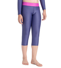 Girl's Endura Brite Swim Capri - Hapuna Blue & Neon Violet