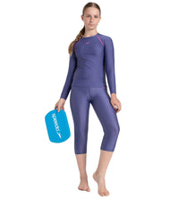 Girl's Endura Brite Swim Capri - Hapuna Blue & Neon Violet