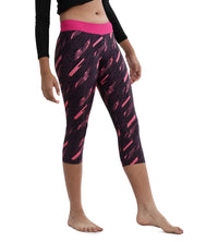 Girl's Endurance Hyperboom Printed Capri - Truenavy  &  Electricpink_3