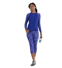 Girl's Endurance Hyperboom Printed Capri - Sweet Purple  &  True Cobalt_6