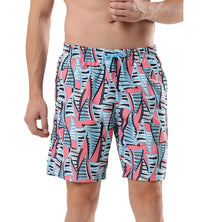 Men's Essential Printed Leisure' Watershorts - Fandango Pink  &  Pure Blue_1