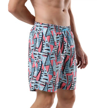 Men's Essential Printed Leisure' Watershorts - Fandango Pink  &  Pure Blue_3