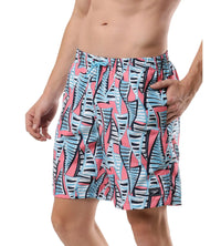 Men's Essential Printed Leisure' Watershorts - Fandango Pink  &  Pure Blue_2