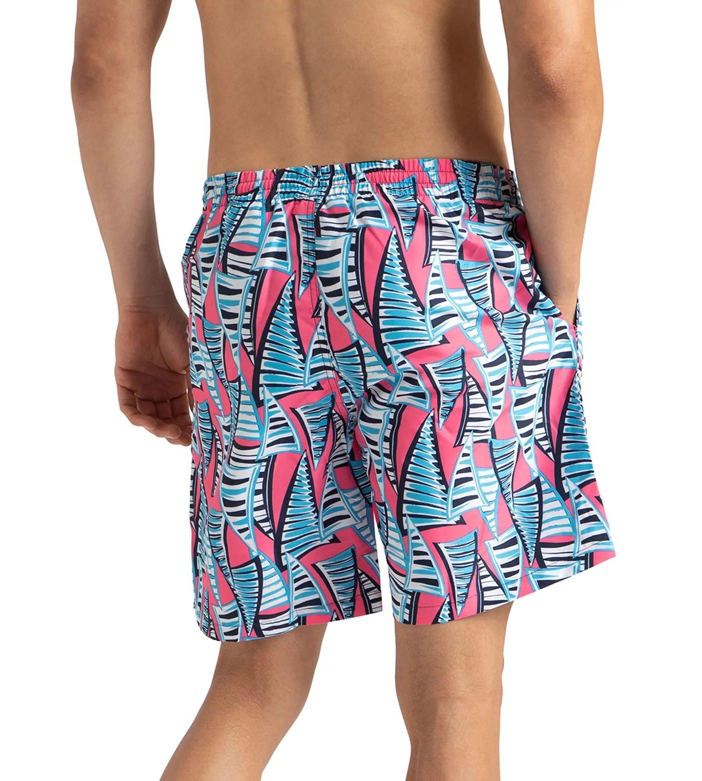 Men's Recycled Polyster Essential Printed Leisure Watershorts - Fandango Pink & Pure Blue