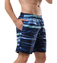 Men's Digital Print Leisure' Watershorts - Pure Blue  &  Zaffre Blue_3