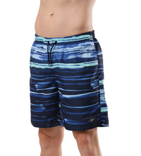 Men's Digital Print Leisure' Watershorts - Pure Blue  &  Zaffre Blue_2