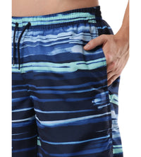 Men's Digital Print Leisure' Watershorts - Pure Blue  &  Zaffre Blue_6