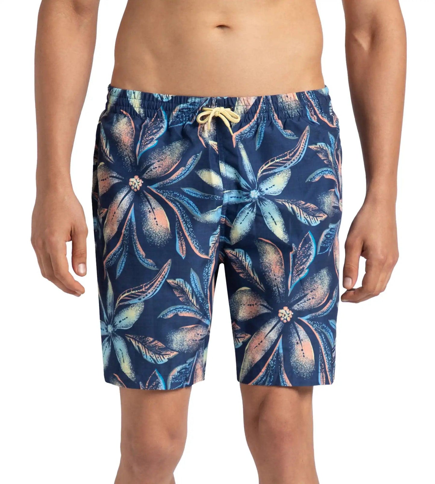 Men's Recycled Polyster Printed Leisure Watershorts - Pure Blue & Cerulean Blue