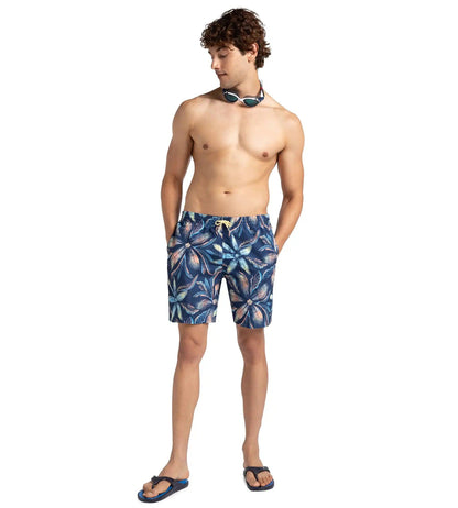 Men's Recycled Polyster Printed Leisure Watershorts - Pure Blue & Cerulean Blue